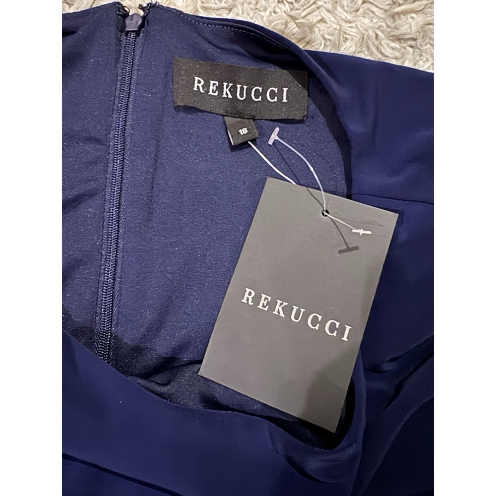 Rekucci Dress Blue NWT Size 18 Elegant Pencil Dress
